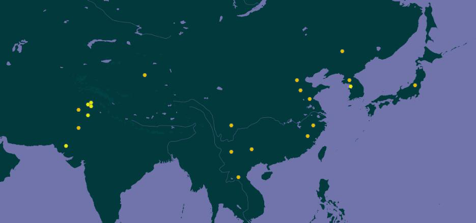 长翅稻蝗分布图
